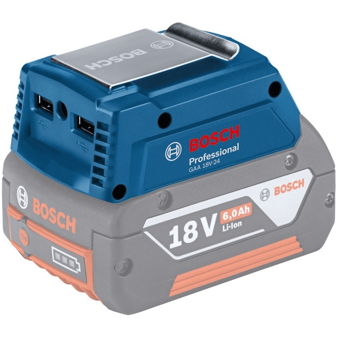 Bosch GAA 18V-24 USB Power Source Adapter for Battery - Goldpeak Tools PH Bosch Bosch GAA 18V-24 USB Power Source Adapter for Battery - Goldpeak Tools PH Bosch